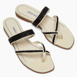 Manolo Blahnik Susara Leather Sandals size 36